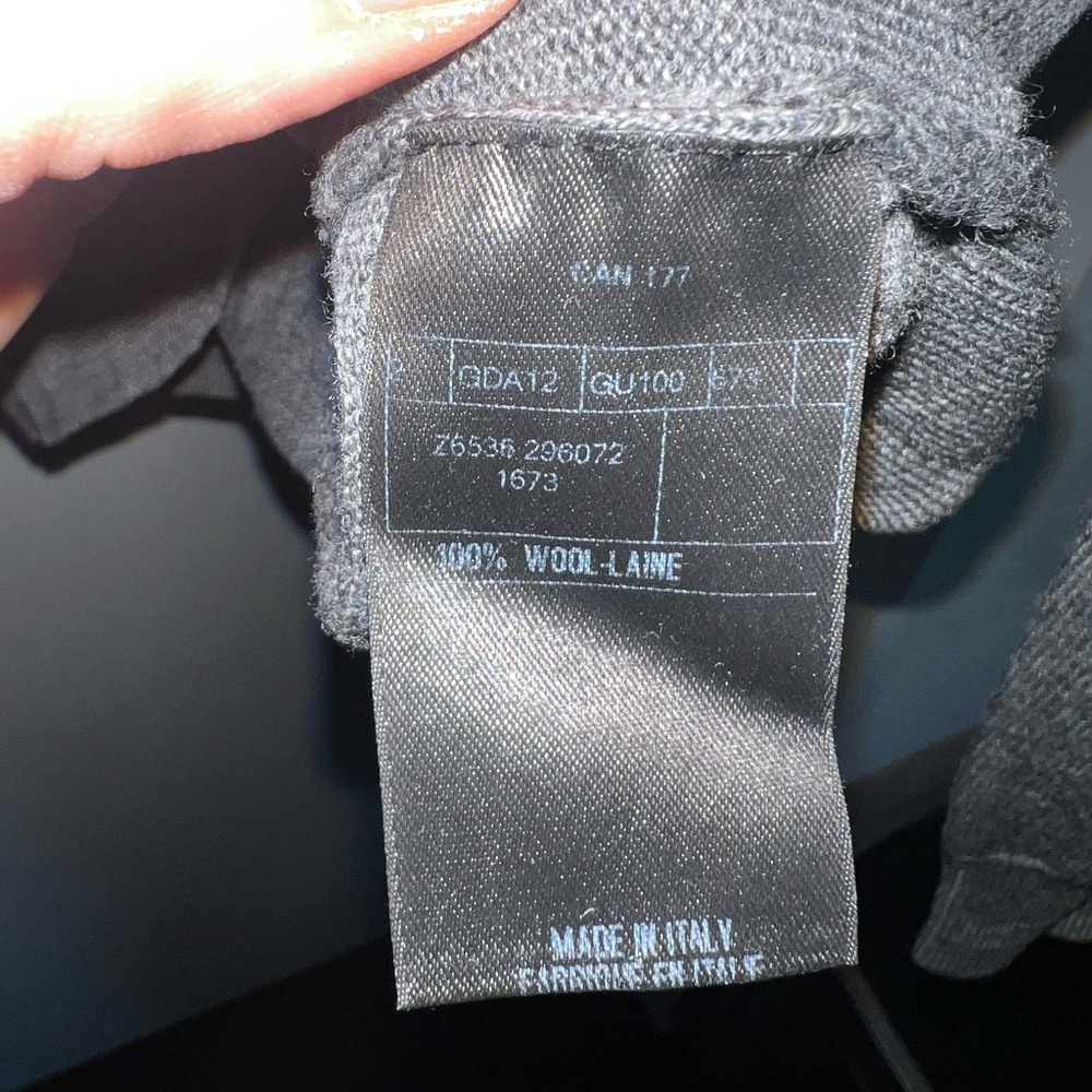 GUCCI 100% Wool Grey V-Neck Sweater w Signature Stripes - Made in Italy - Picture 6 of 9